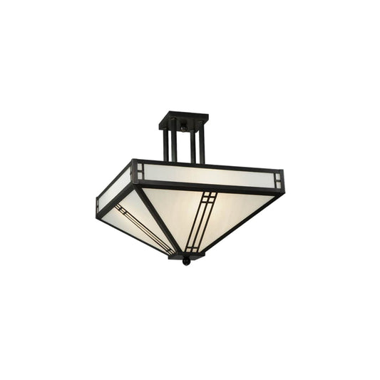 Prairie Loft 4 Light 25" Wide Semi-Flush Ceiling Fixture