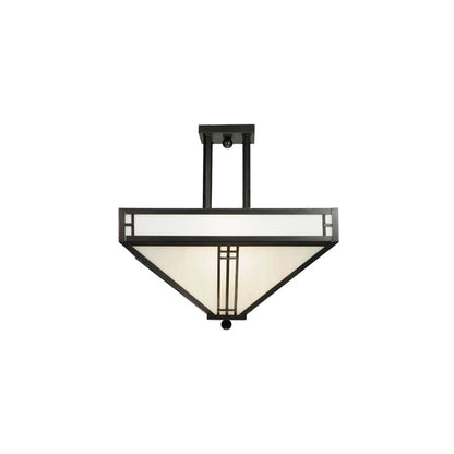 Prairie Loft 4 Light 25" Wide Semi-Flush Ceiling Fixture