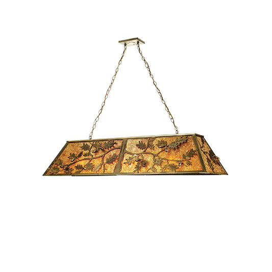 54" L Oak Leaf & Acorn Island / Billiard Fixture