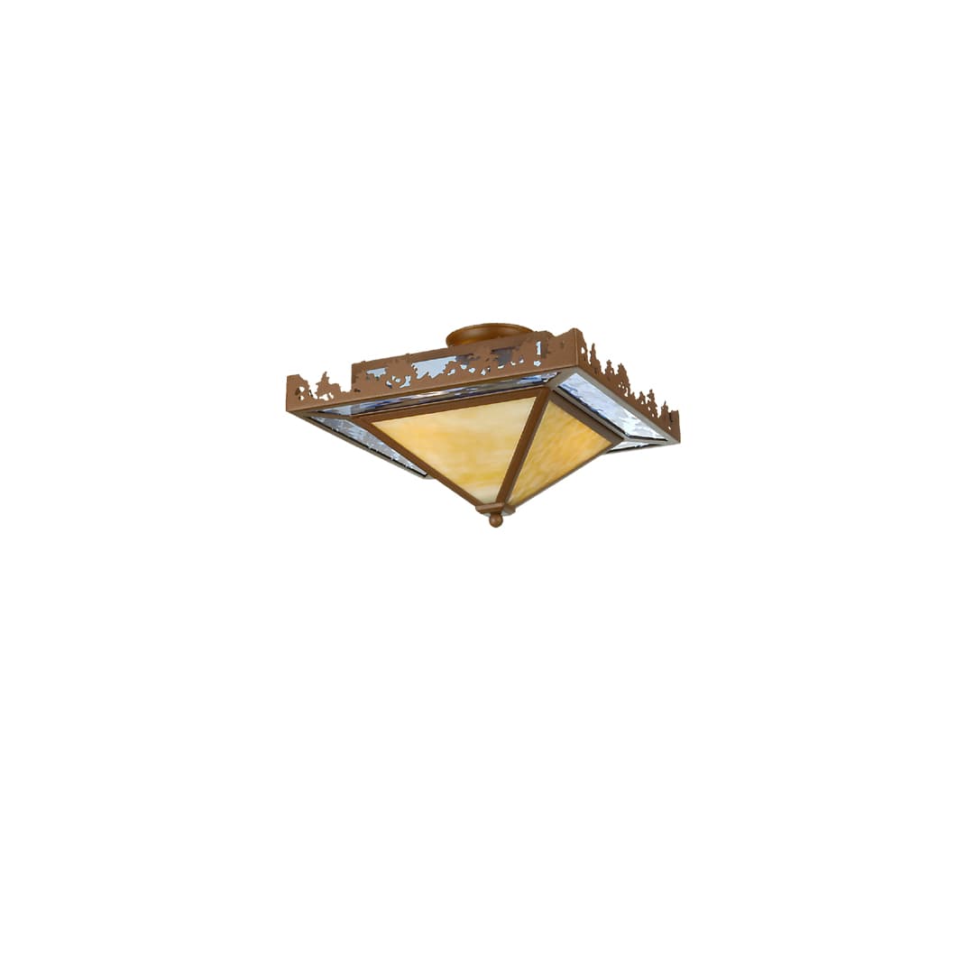 Lake 2 Light 23" Wide Semi-Flush Ceiling Fixture