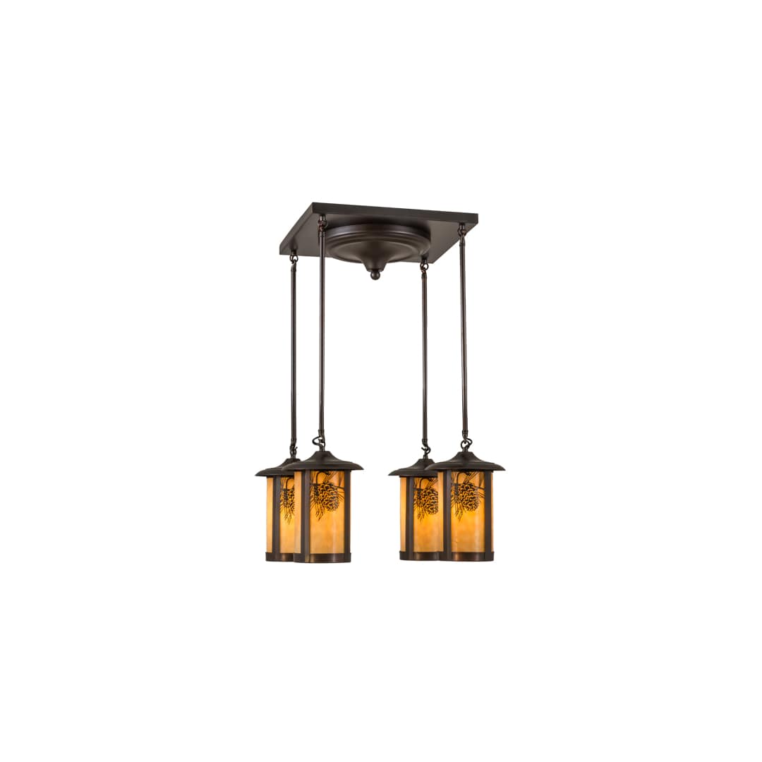 Fulton Winter Pine 4 Light 27" Wide Multi Light Pendant