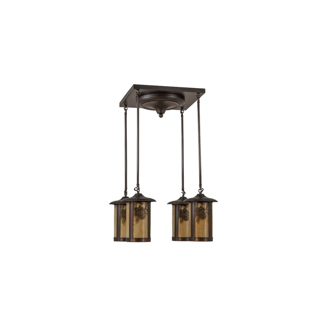 Fulton Winter Pine 4 Light 27" Wide Multi Light Pendant