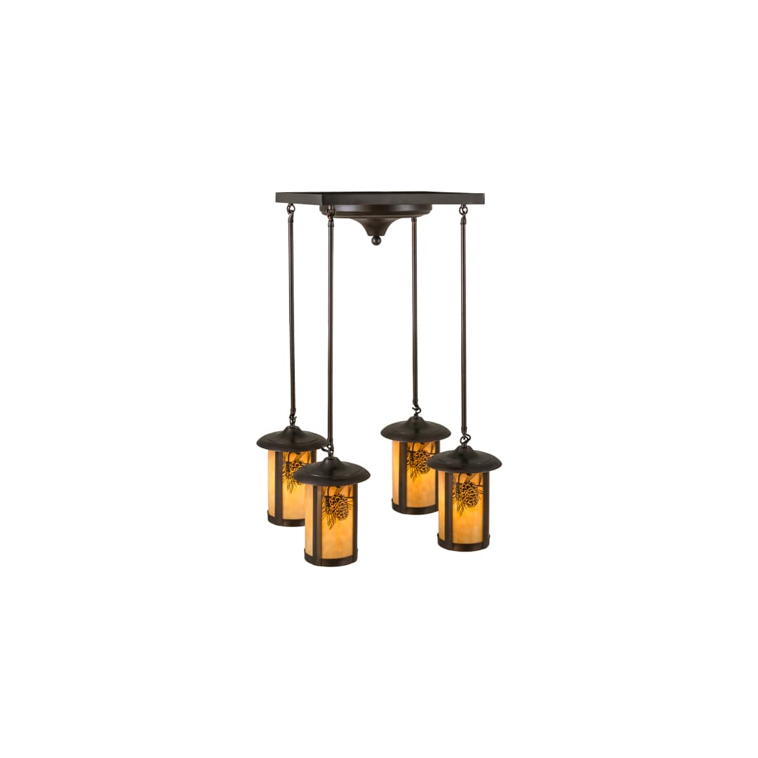 Fulton Winter Pine 4 Light 27" Wide Multi Light Pendant