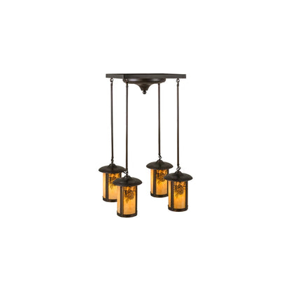 Fulton Winter Pine 4 Light 27" Wide Multi Light Pendant