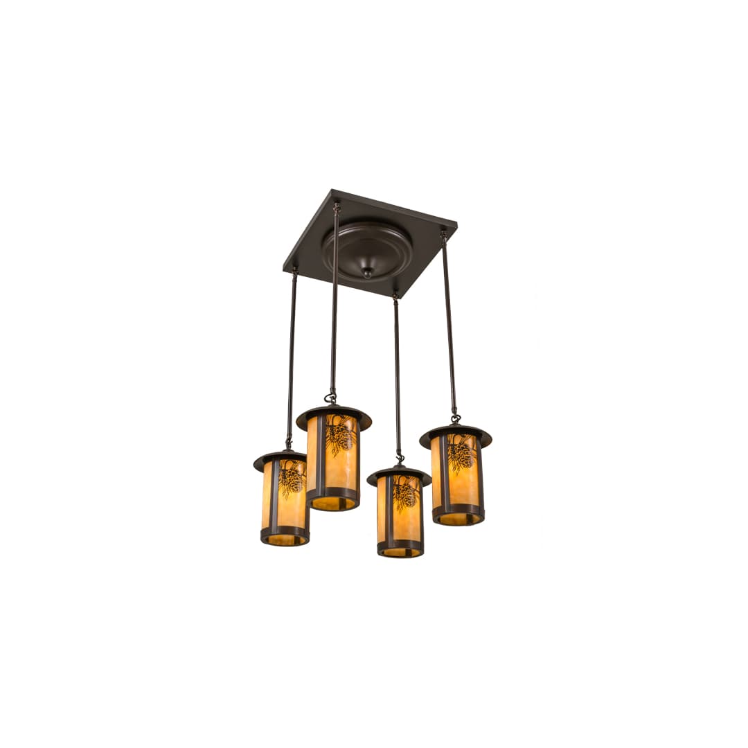Fulton Winter Pine 4 Light 27" Wide Multi Light Pendant