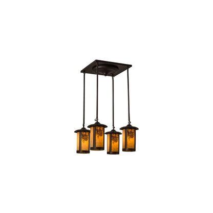 Fulton Winter Pine 4 Light 27" Wide Multi Light Pendant