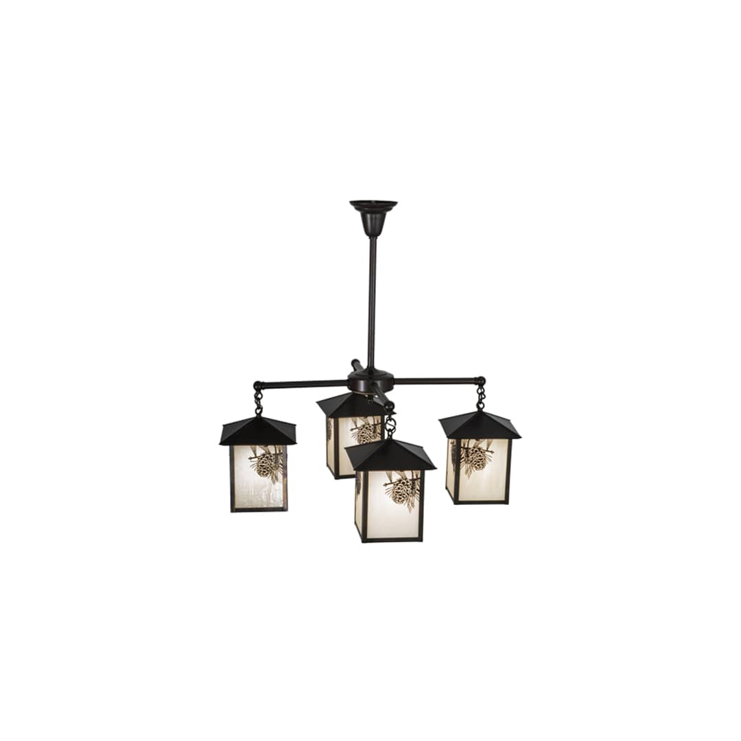 Seneca Winter Pine 4 Light 32" Wide Chandelier