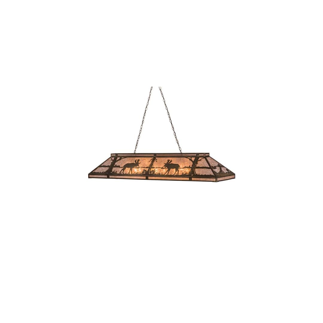 Moose at Lake 9 Light 18" Wide Linear Pendant