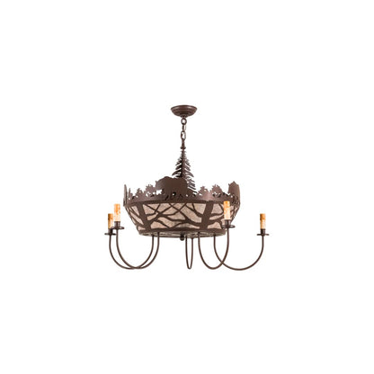 Black Bear 3 Light 35" Wide Taper Candle Style Chandelier