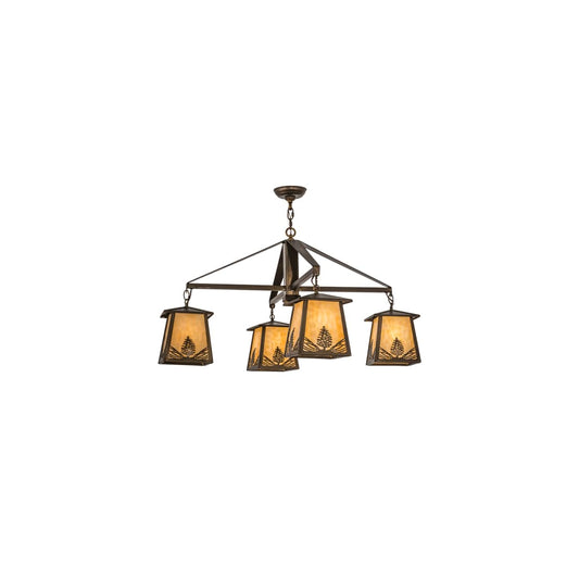 Stillwater Mountain Pine 4 Light 38" Wide Chandelier