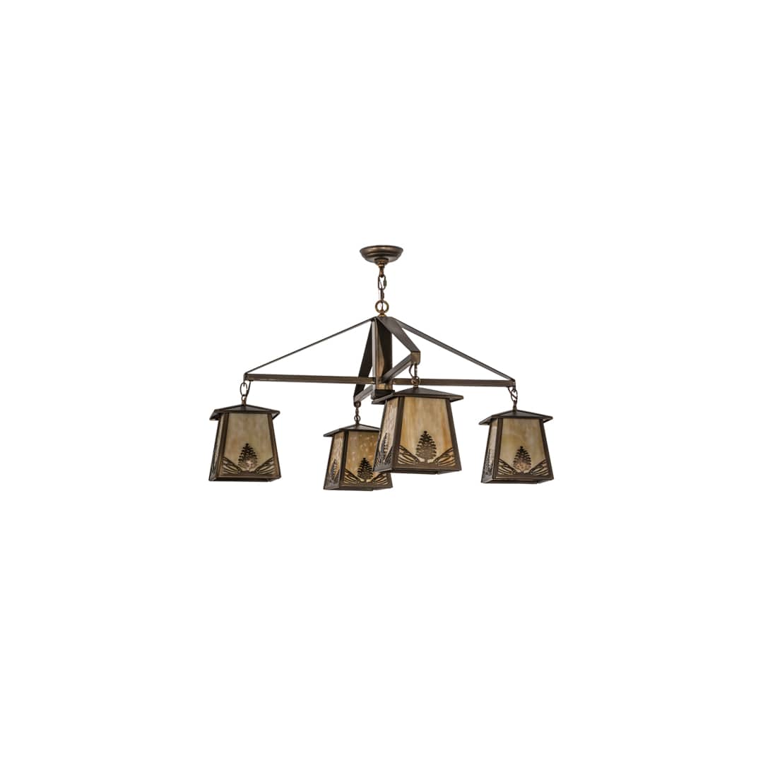 Stillwater Mountain Pine 4 Light 38" Wide Chandelier