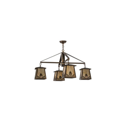 Stillwater Mountain Pine 4 Light 38" Wide Chandelier