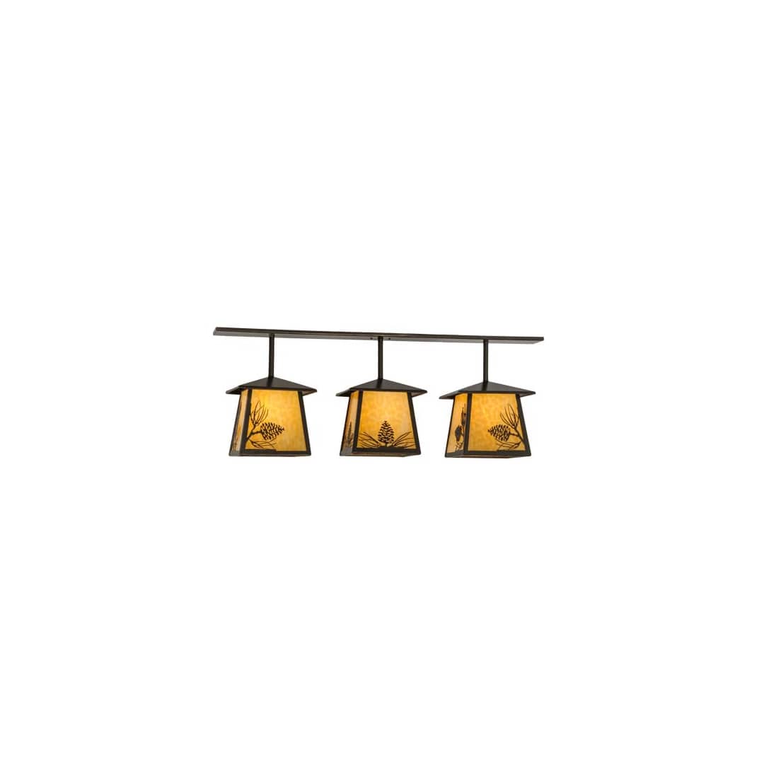 Stillwater Mountain Pine 3 Light 11" Wide Linear Pendant