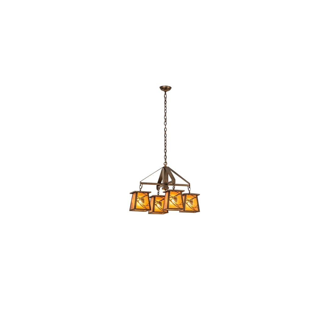 Whispering Pines 4 Light 28" Wide Chandelier