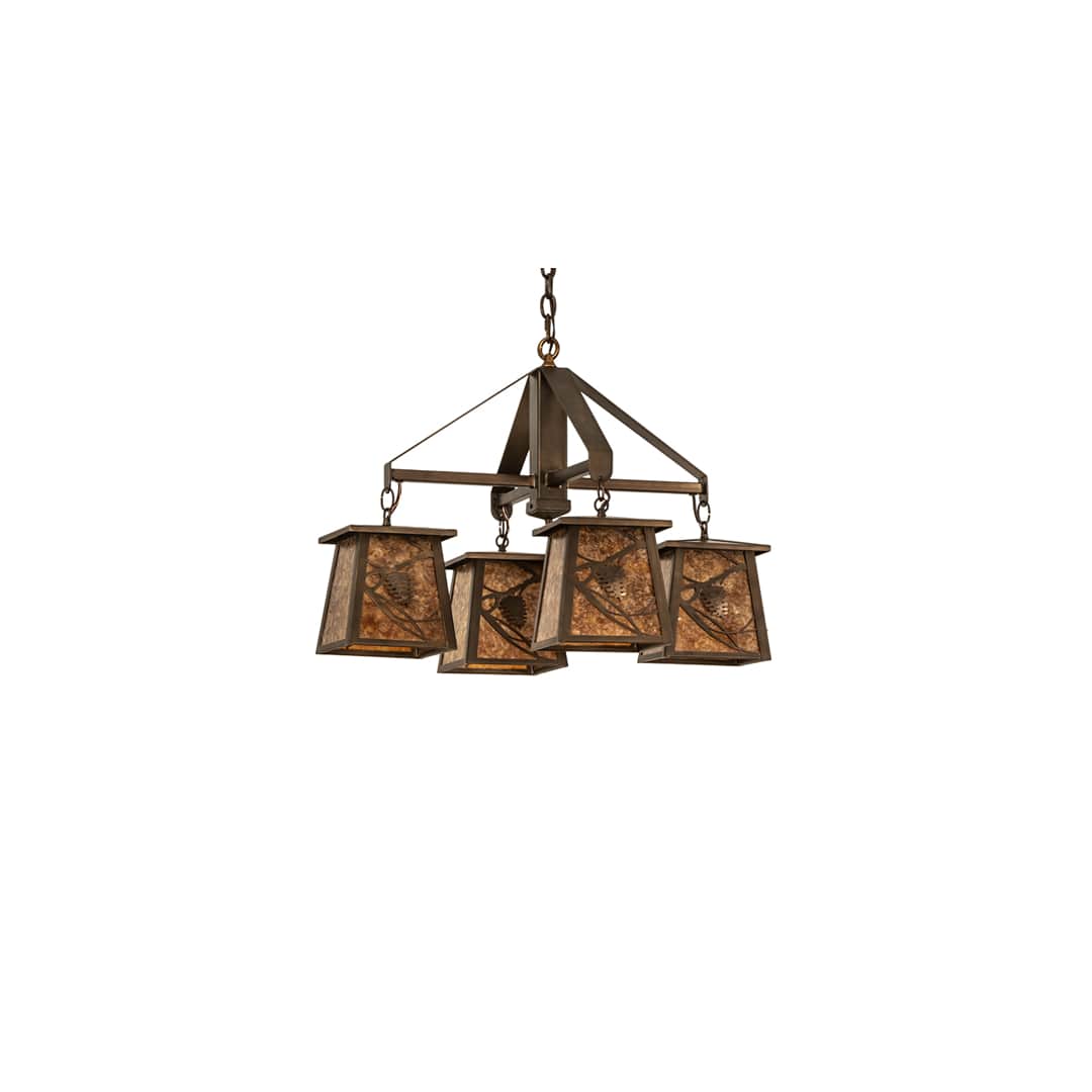 Whispering Pines 4 Light 28" Wide Chandelier