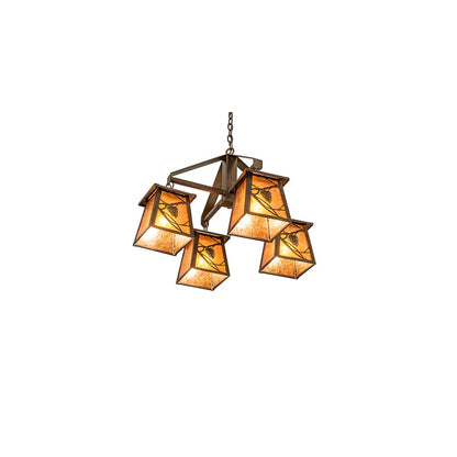 Whispering Pines 4 Light 28" Wide Chandelier