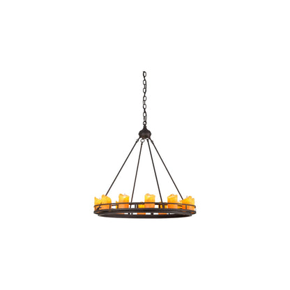 Barbury 12 Light 32" Wide Pillar Candle Style Chandelier