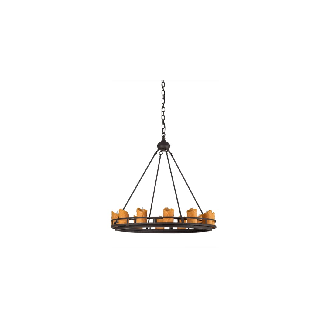 Barbury 12 Light 32" Wide Pillar Candle Style Chandelier