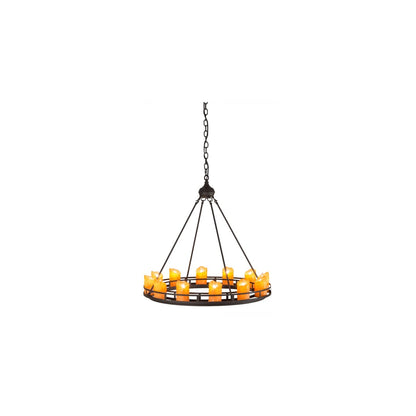 Barbury 12 Light 32" Wide Pillar Candle Style Chandelier