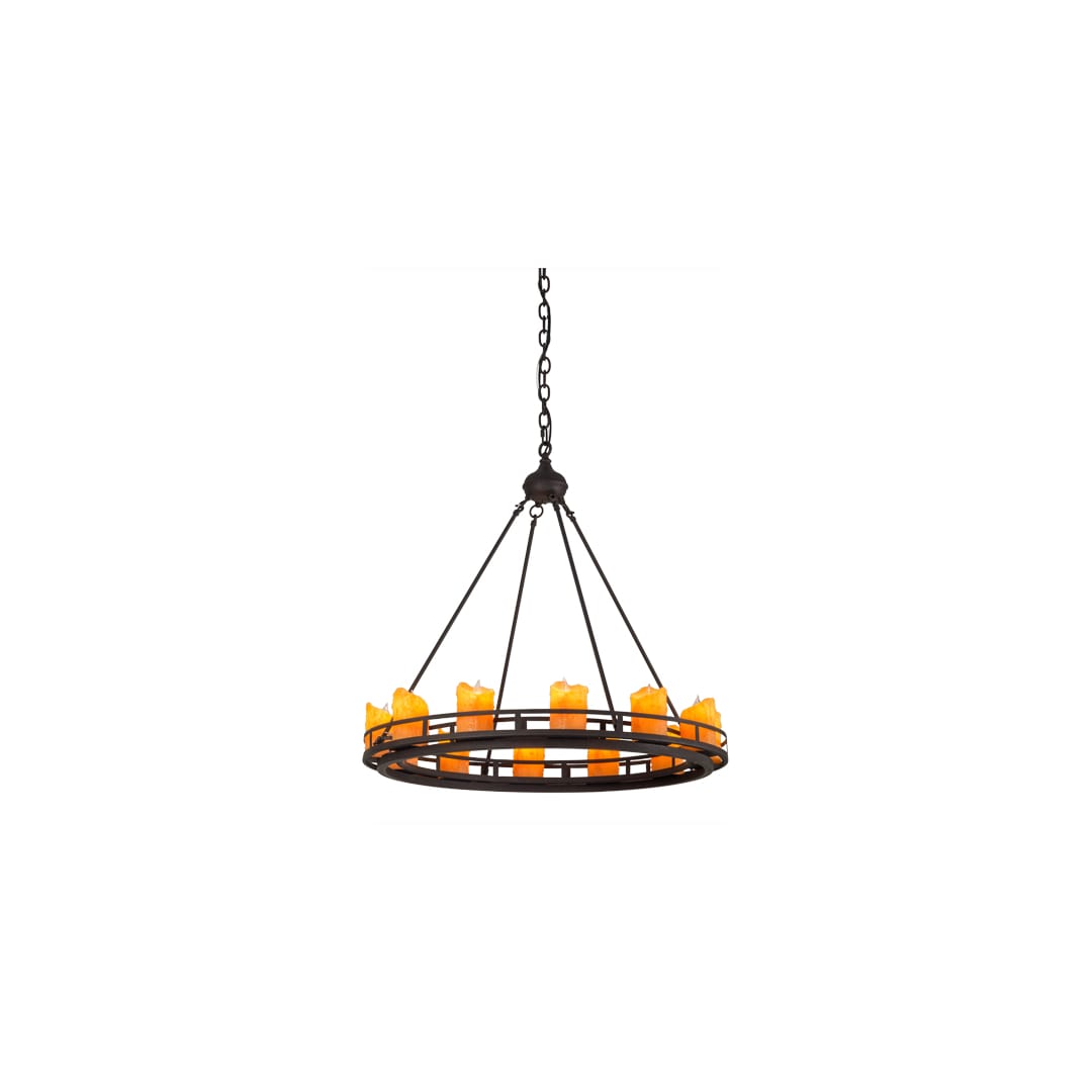 Barbury 12 Light 32" Wide Pillar Candle Style Chandelier