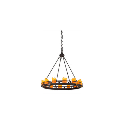 Barbury 12 Light 32" Wide Pillar Candle Style Chandelier