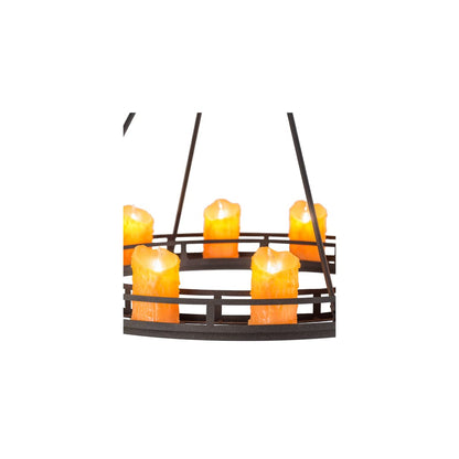 Barbury 12 Light 32" Wide Pillar Candle Style Chandelier