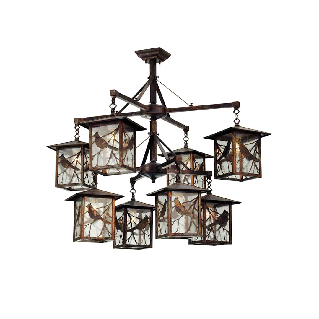 Seneca Song Bird 8 Light 42" Wide Chandelier with Clear Glass Shade