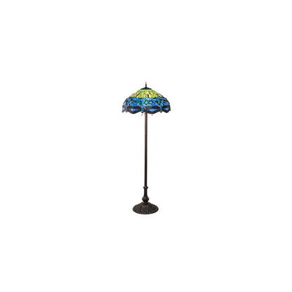 3 Light 62" Tall Tiffany Floor Lamp
