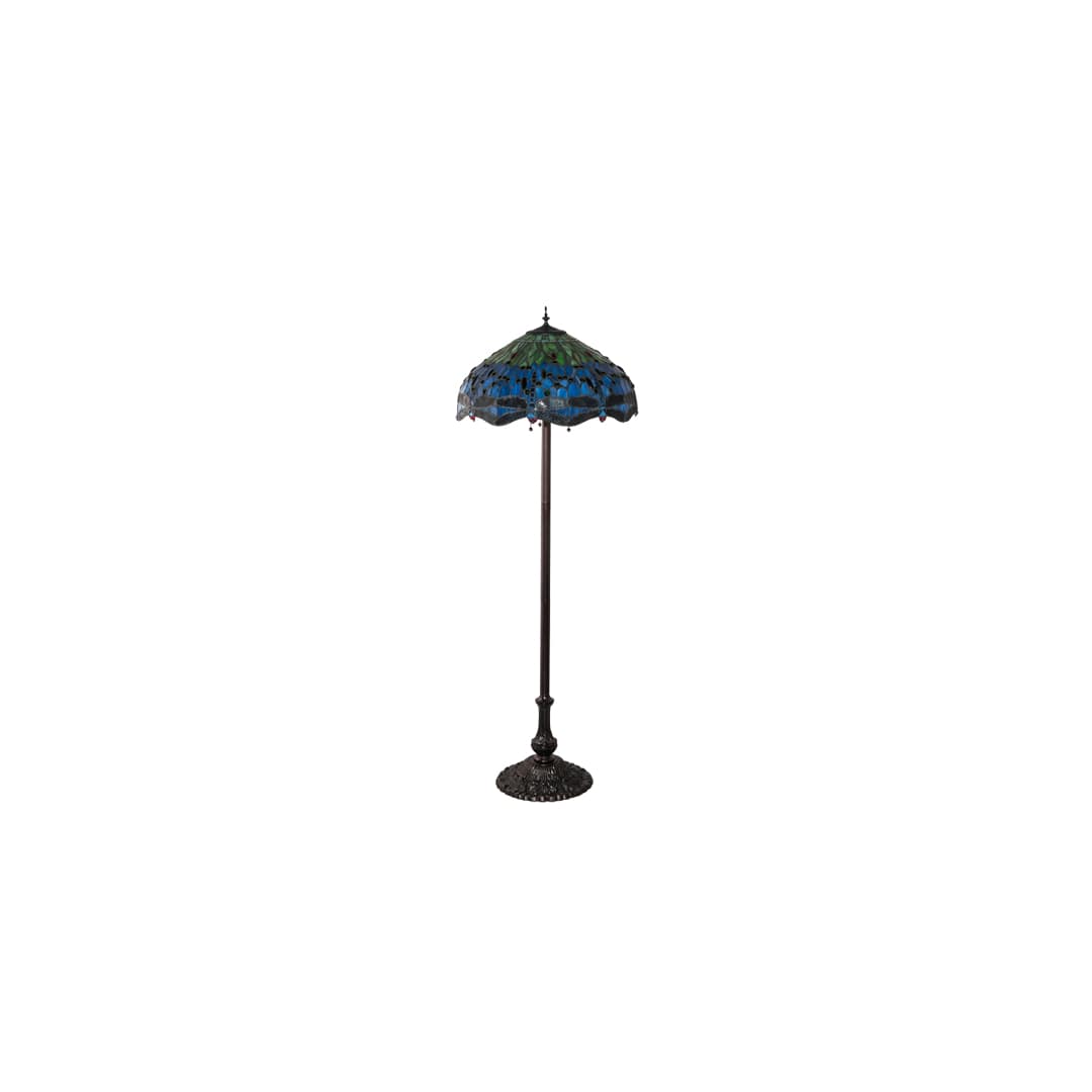 3 Light 62" Tall Tiffany Floor Lamp