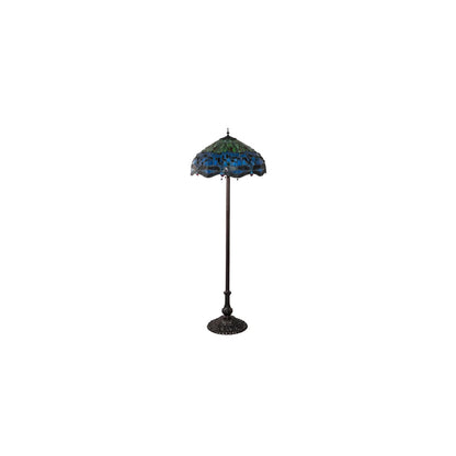 3 Light 62" Tall Tiffany Floor Lamp