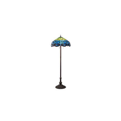 3 Light 62" Tall Tiffany Floor Lamp