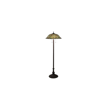 3 Light 62" Tall Tiffany Floor Lamp