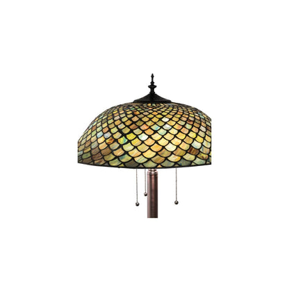 3 Light 62" Tall Tiffany Floor Lamp