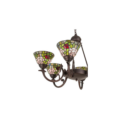 Tiffany Rosebush 6 Light 32" Wide Chandelier