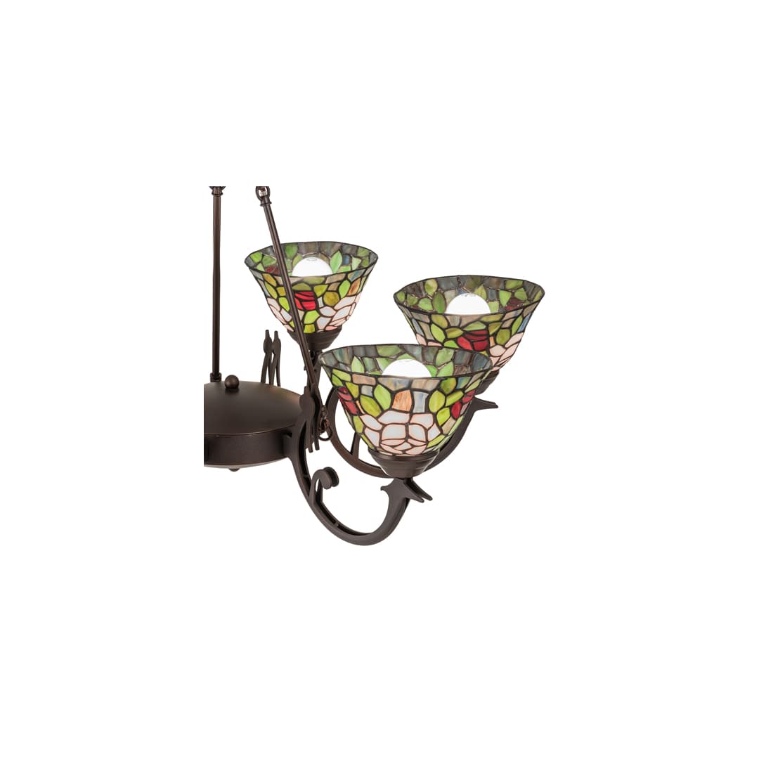 Tiffany Rosebush 6 Light 32" Wide Chandelier