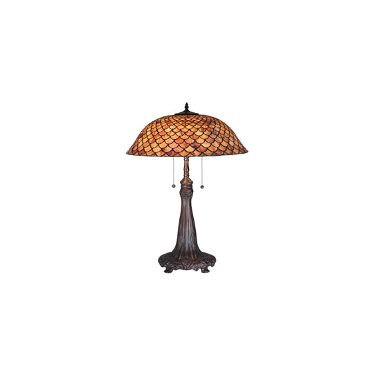 2 Light 28" Tall Tiffany Table Lamp