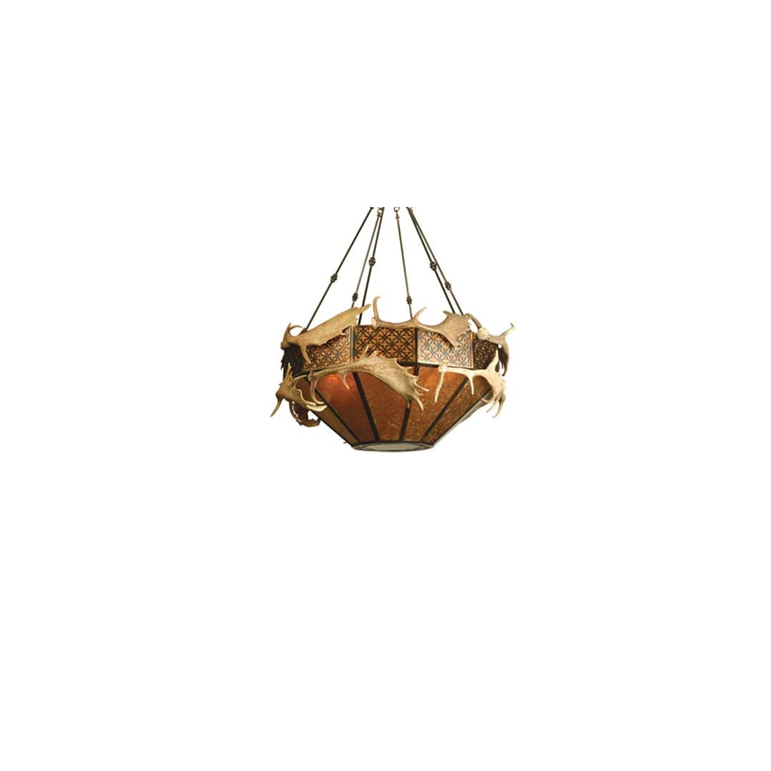 Antlers Fallow Deer 8 Light 52" Wide Pendant