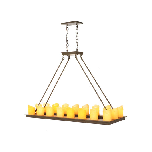 39" L Loxley 18 Light Oblong Chandelier