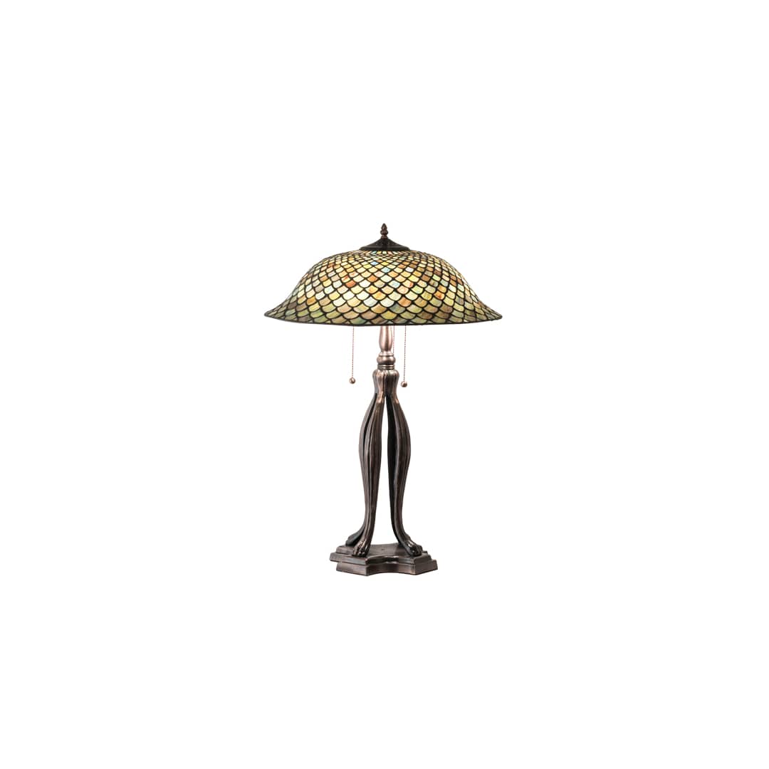 3 Light 30" Tall Tiffany Table Lamp