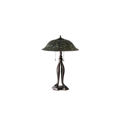 3 Light 30" Tall Tiffany Table Lamp