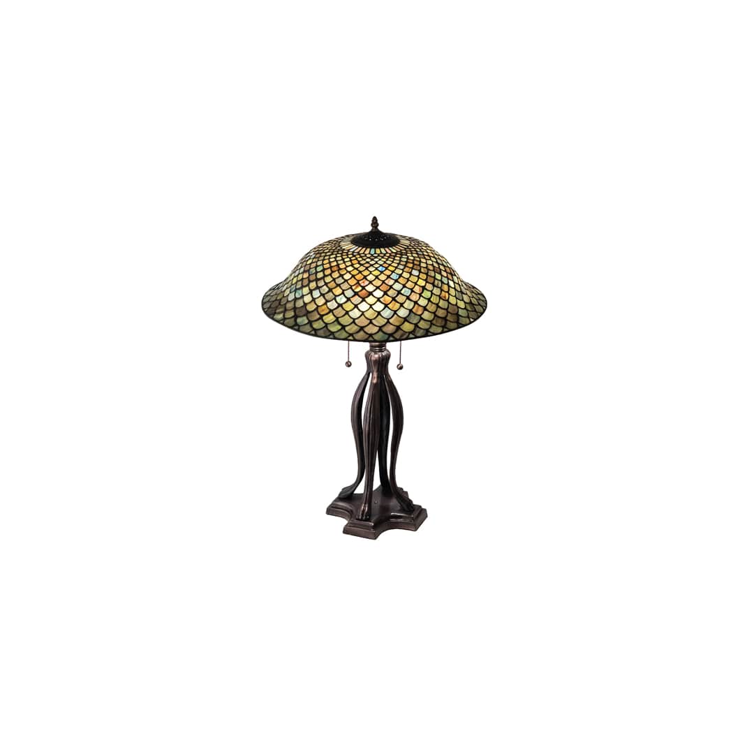 3 Light 30" Tall Tiffany Table Lamp