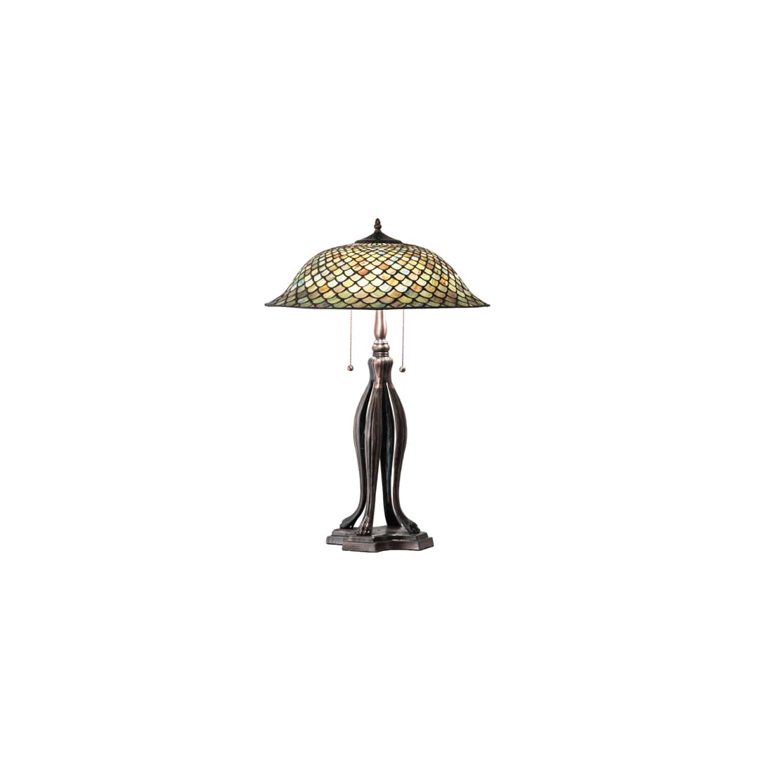 3 Light 30" Tall Tiffany Table Lamp