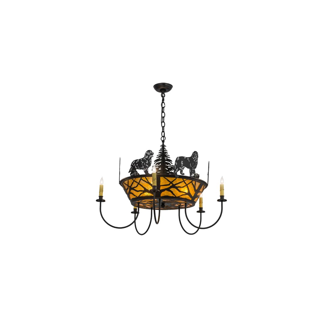 Big Dogs 8 Light 32" Wide Taper Candle Style Chandelier