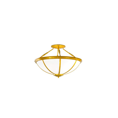 Commerce 4 Light 35" Wide Semi-Flush Bowl Ceiling Fixture - Polished Brass Finish