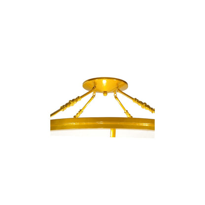 Commerce 4 Light 35" Wide Semi-Flush Bowl Ceiling Fixture - Polished Brass Finish