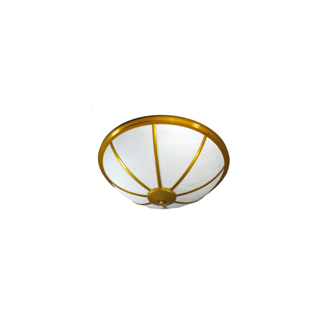 Commerce 4 Light 35" Wide Semi-Flush Bowl Ceiling Fixture - Polished Brass Finish