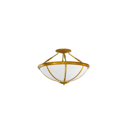 Commerce 4 Light 35" Wide Semi-Flush Bowl Ceiling Fixture - Polished Brass Finish