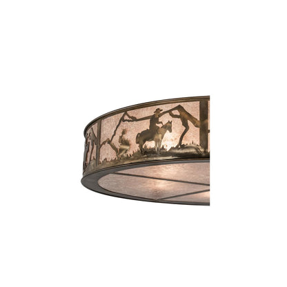 Cowboy 6 Light 49" Wide Semi-Flush Drum Ceiling Fixture