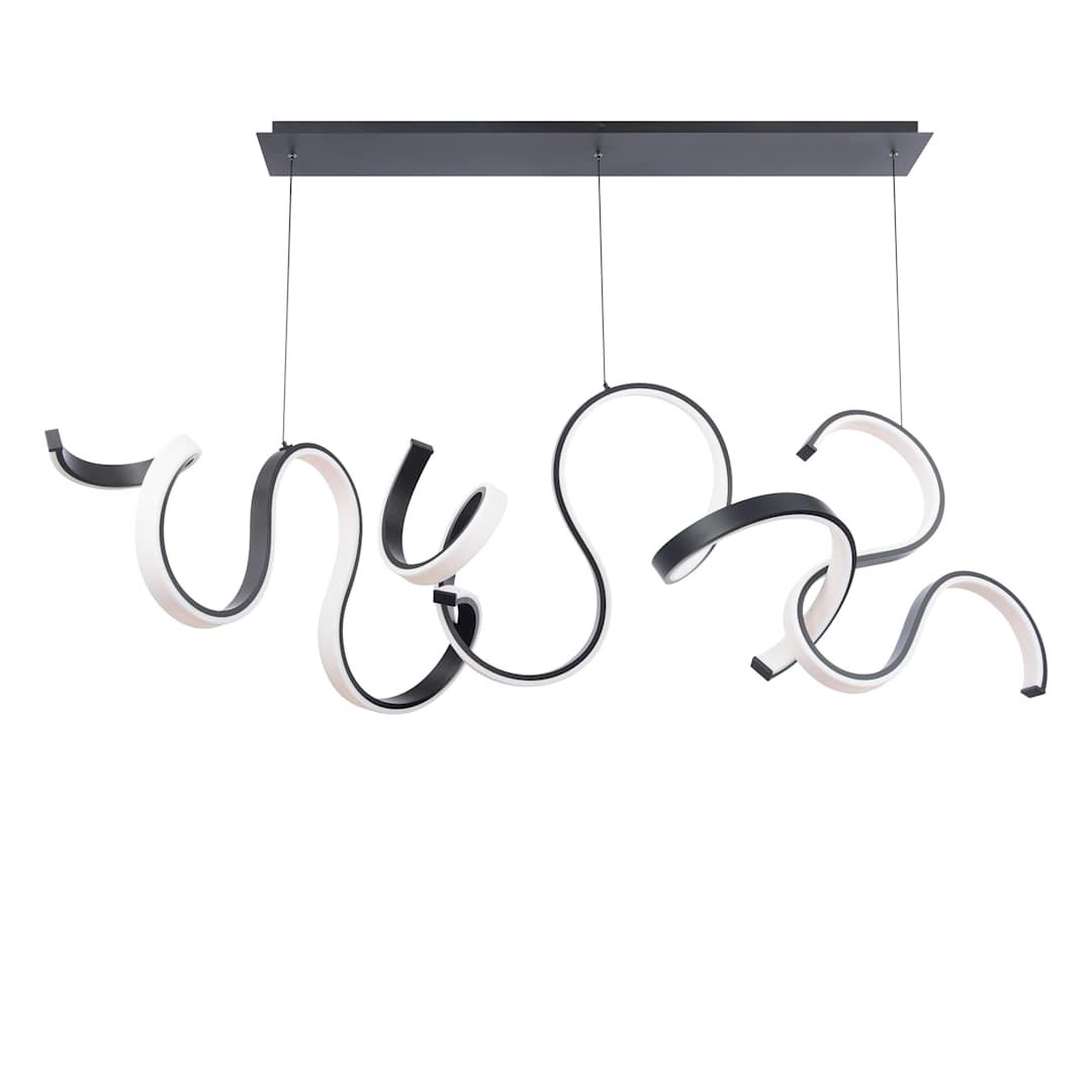 Tempest 67" Wide LED Abstract Linear Pendant