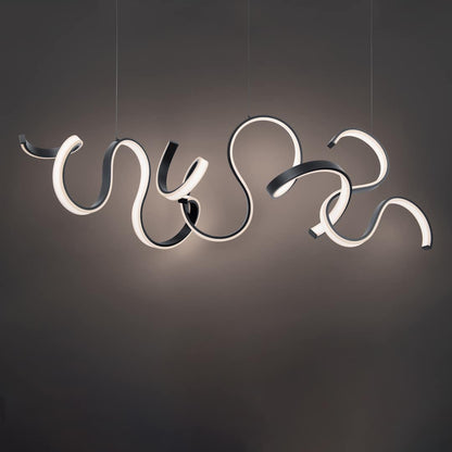 Tempest 67" Wide LED Abstract Linear Pendant
